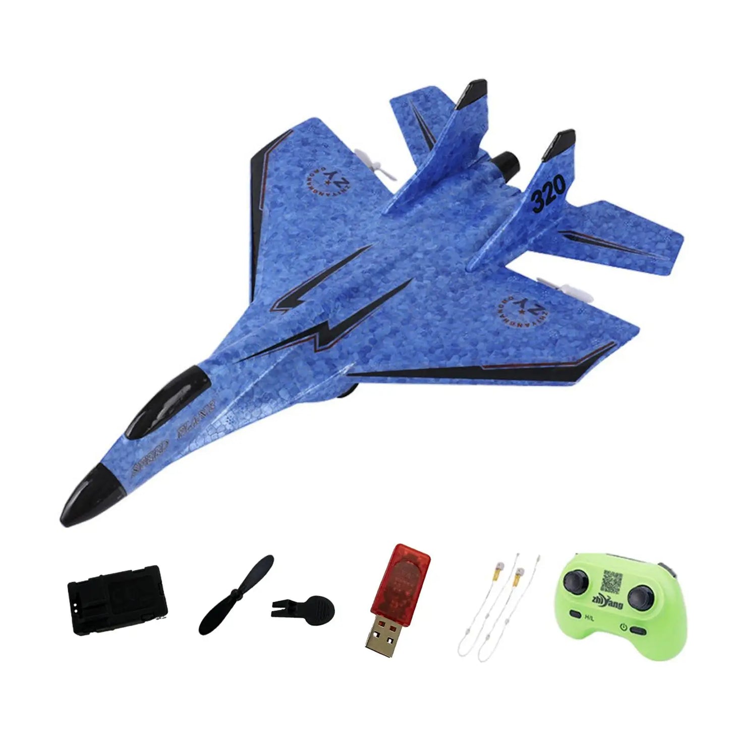 RC Foam Airplane Model Toy Model Jet Fighter RC Glider Age 8-12 Ready to Fly