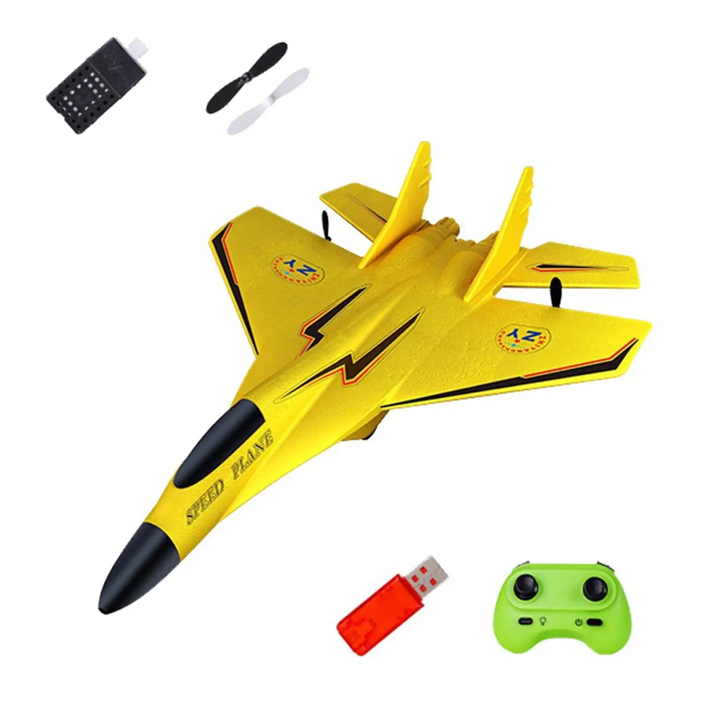 RC Foam Airplane Model Toy Model Jet Fighter RC Glider Age 8-12 Ready to Fly